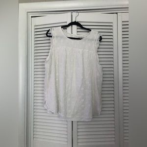 LOFT sleeveless top with gold sparkle detail